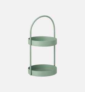 Home Deco and More Iron Double Tier Bathroom Rack, Blue, Packshot View