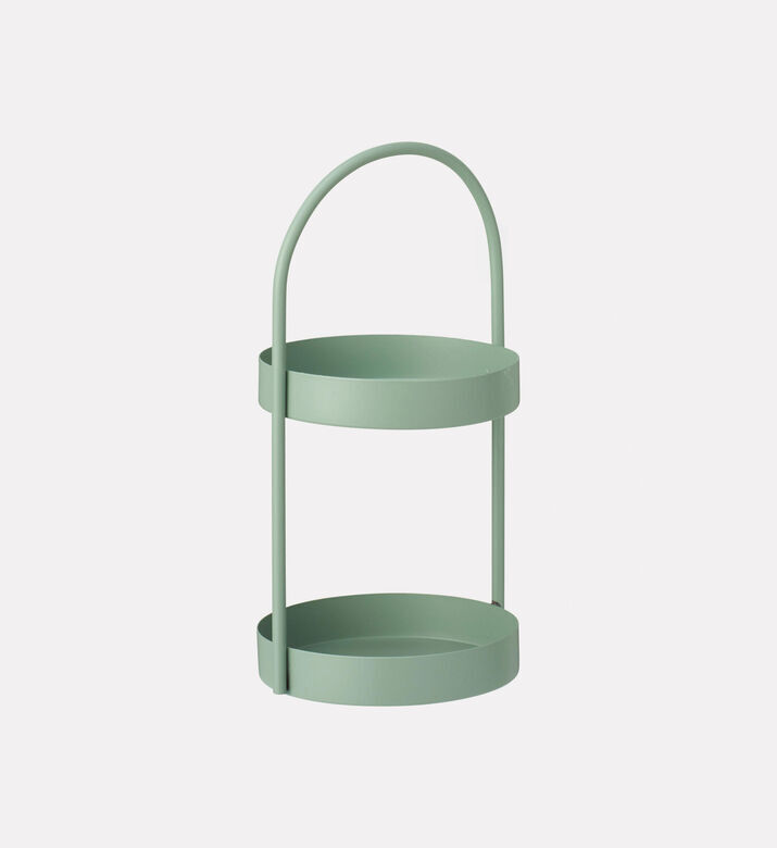 Home Deco and More Iron Double Tier Bathroom Rack, Blue, Packshot View