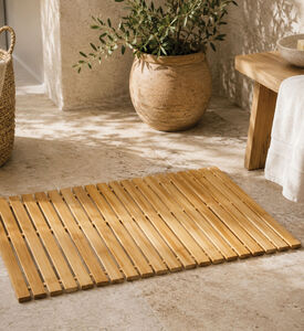 Home Deco and More Natural Bamboo Bathroom Mat, Packshot View