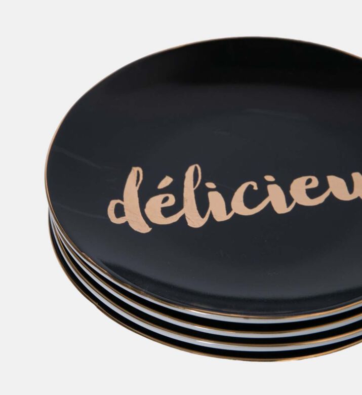 Suiree Noire 4-piece Plates Set
