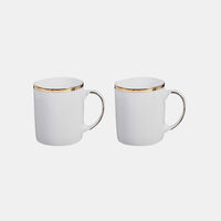 Gold-rimmed Porcelain Mug
