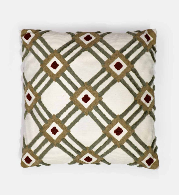 Home Deco and More Norma Cotton Square Cushion, Packshot View