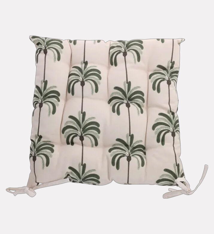 Home Deco and More Palm-print Seat Large Cushion, Packshot View