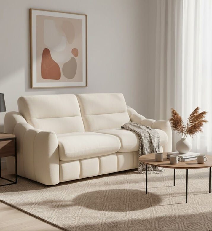 Home Deco and More Carlo Sofa Bed, Beige, Packshot View