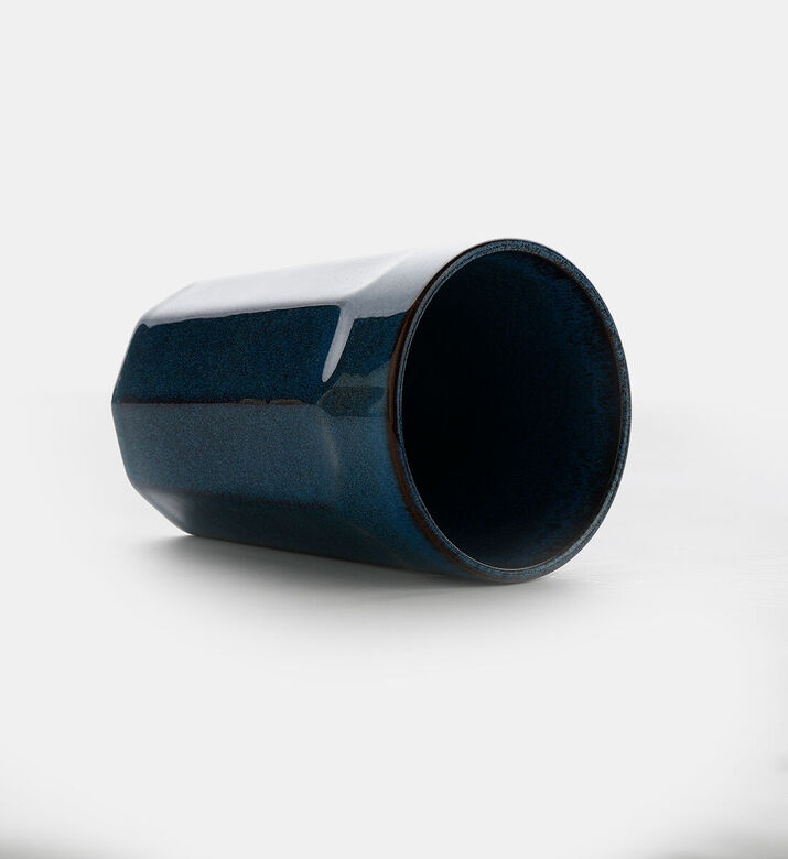 Home Deco and More Earthy-toned Long Mug, Cyan, Packshot View