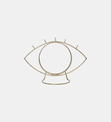 Dennes Eye-shaped Gold Mirror