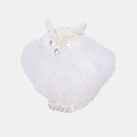Fluffy Feathered Owl 10x9x13.5 Cm