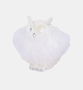 Fluffy Feathered Owl 10x9x13.5 Cm