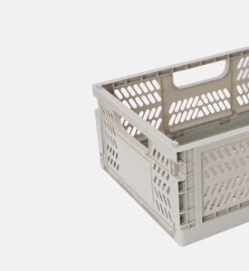 Home Deco and More Rectangular Foldable Basket, Grey, L, Packshot View