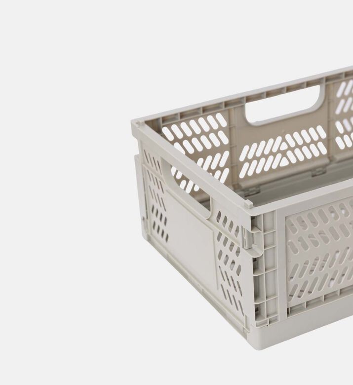 Home Deco and More Rectangular Foldable Basket, Grey, L, Packshot View