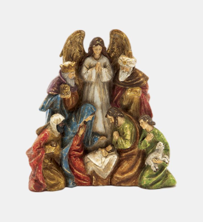 Resin Multicolored Nativity Scene