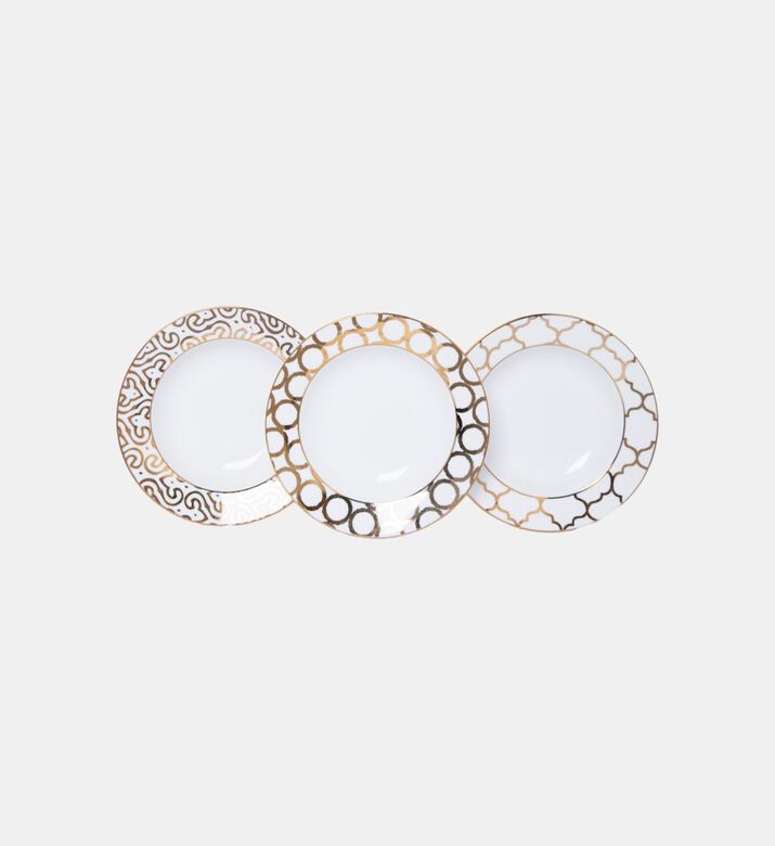Lux Gold Embellished Soup Plate Set