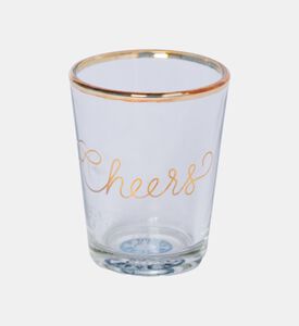 Just Married Gold Rim Shot Glass Set