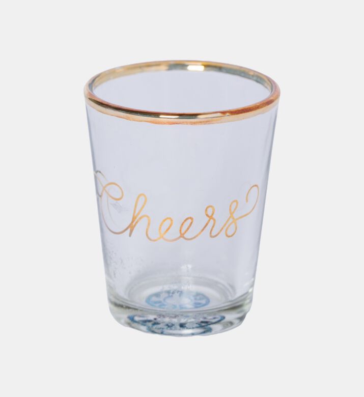 Just Married Gold Rim Shot Glass Set