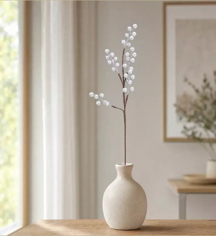 Home Deco and More Glitter Christmas Berry Branch, Model View