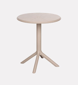 Home Deco and More Round Outdoor Table, Beige, Packshot View