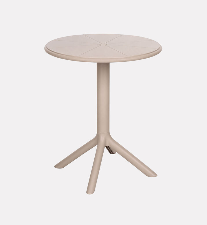 Home Deco and More Round Outdoor Table, Beige, Packshot View