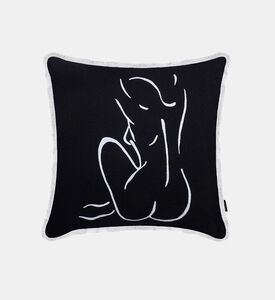 Home Deco and More Judih Cotton Square Filled And Vaccumed Cushion, Packshot View
