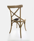 Fur-insert Seat Wooden Dining Chair 50x50x92 Cm