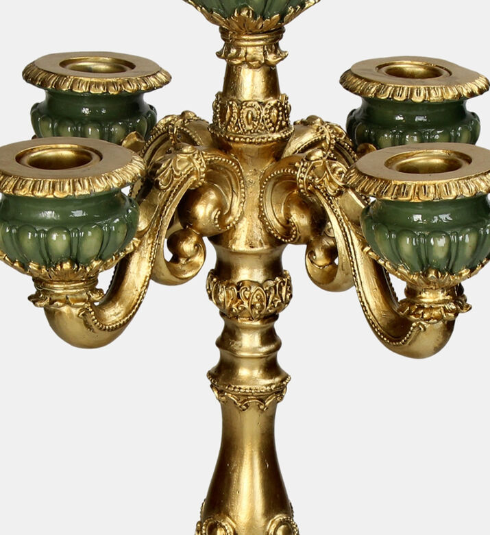 Polyresin Vintage Candle Stick - 26 X26 X 39.5 Cm