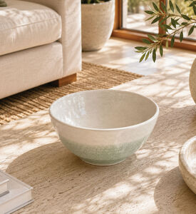 Home Deco and More Porcelain Two-tone Bowl, Green, Packshot View
