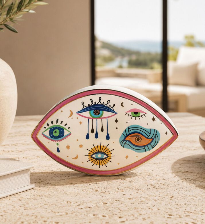 Home Deco and More Eye Table Decoration Colorful - 20.32 Cm, Packshot View