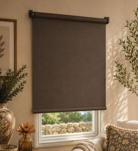 Luance Blackout Roller Blind Curtain, Brown, 60x180-cm, Packshot View