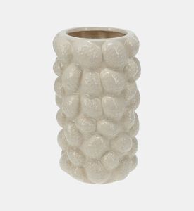 Home Deco and More Vase Pinecones, White, Packshot View