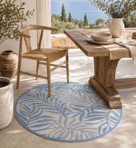 Home Deco and More Round Camping Floor Mat, Blue, Packshot View