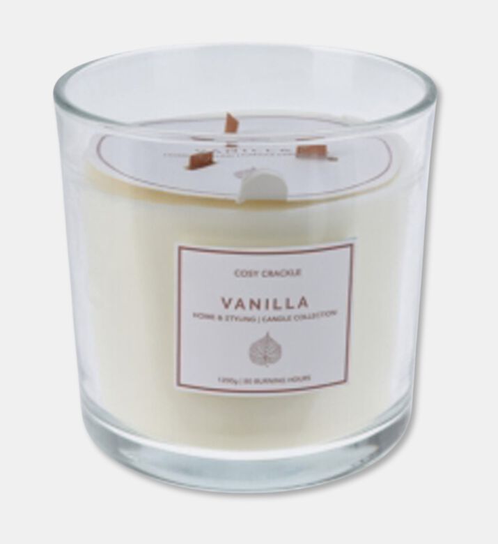 Home Deco and More Wooden Wick Scented Candle, Packshot View