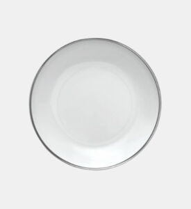 Guy Degrenne Galon Platine Porcelain Soup Plate, Packshot View