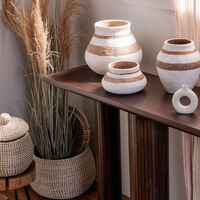 Kenya Ceramic Round Low Vase