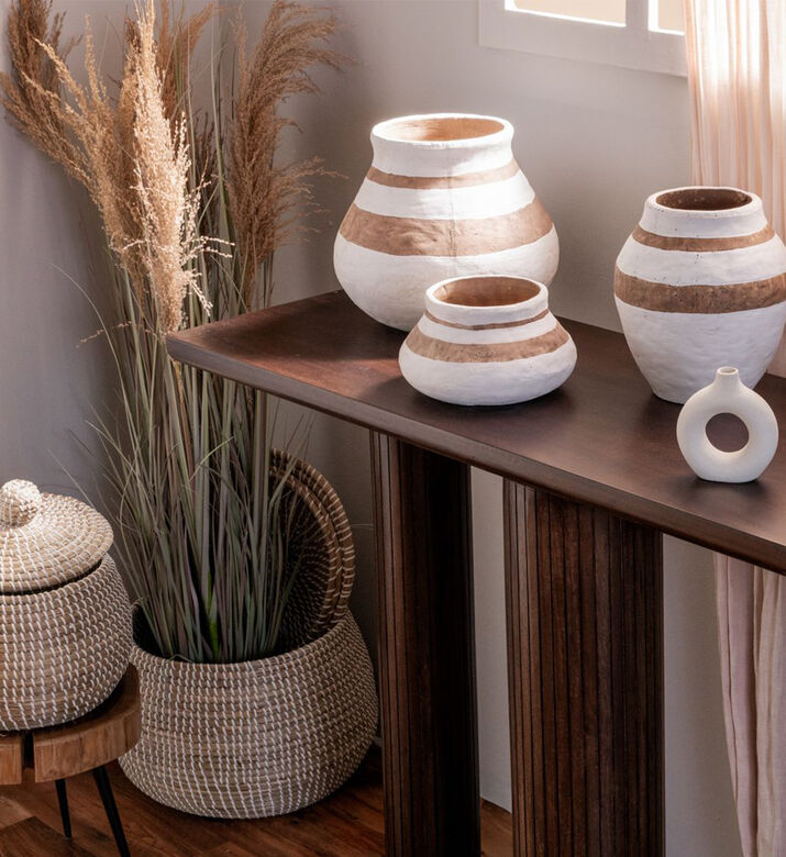 Kenya Ceramic Round Low Vase