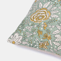 Lalit Block-print Linen Filled And Vaccumed Cushion