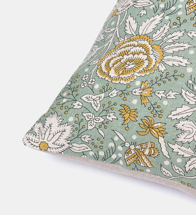 Lalit Block-print Linen Filled And Vaccumed Cushion