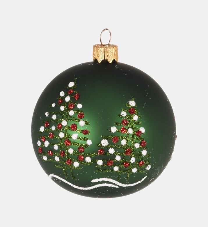 Home Deco and More Xmasball Trees Deco, Green, 10-cm, Packshot View