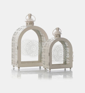 Metal 2-piece Lantern Set