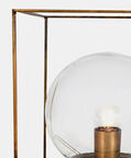 Iron Gold Cube Globe Table Lamp