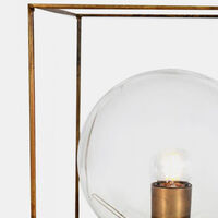 Iron Gold Cube Globe Table Lamp