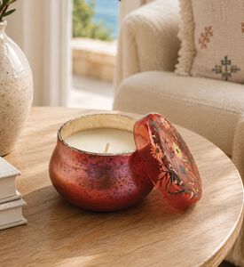 Edg Fioridip Floral Lid Potted Candle, Pink, 8-cm, Packshot View