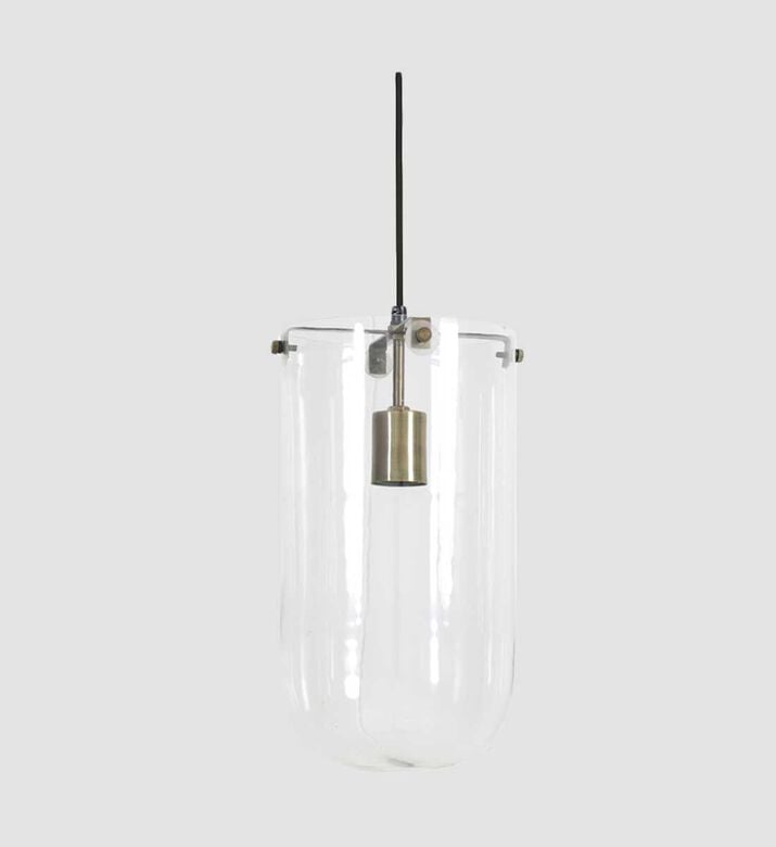 Light and Living Mable Glass Bronze Hanging Lamp, Packshot View
