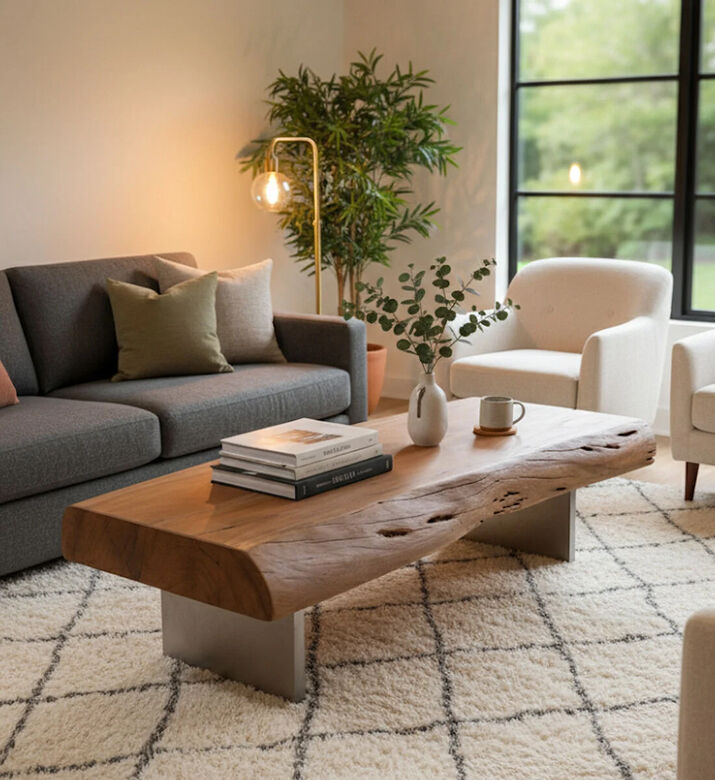 Home Deco and More Austin Acacia Wood Low Coffee Table, Packshot View Home Deco and More Austin Acacia Wood Low Coffee Table, Packshot View