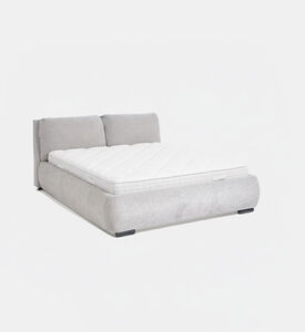 Home Deco and More Palima Upholstered Bed, Grey, 160x200-cm, Packshot View