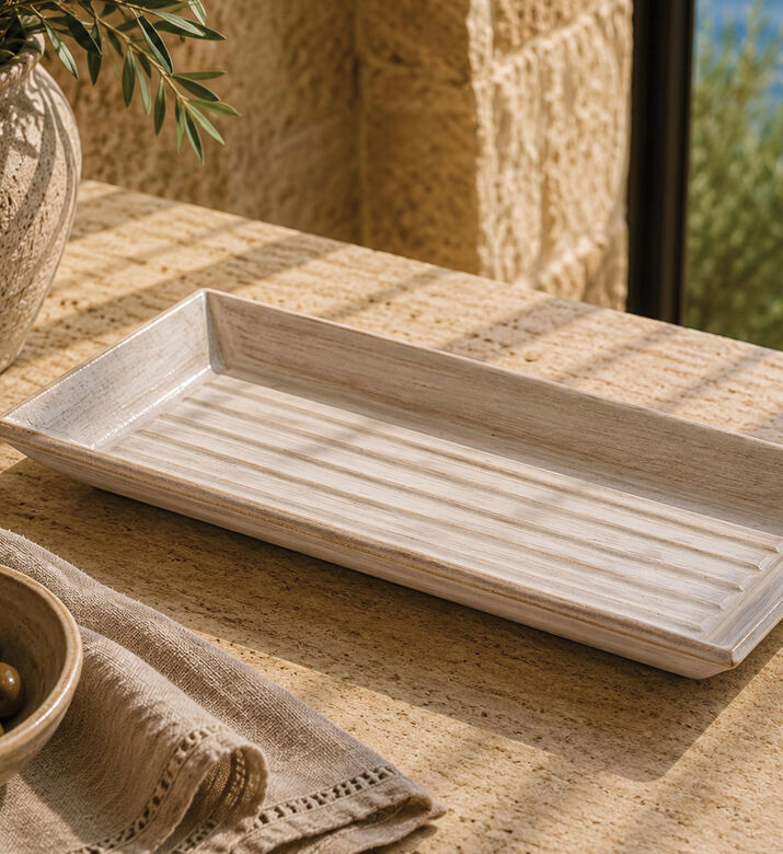 Home Deco and More Wooden Rectangular-shape Tray, Packshot View
