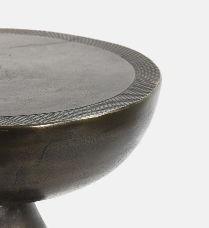 Light and Living Pajsa Metal Bronze Finish Side Table, Packshot View