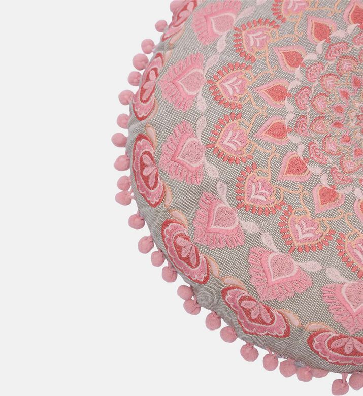 Asa Chambray Embroidered Cushion 40 Cm
