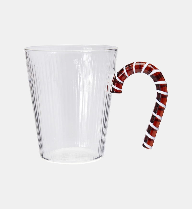 Gingerbread Handle Ribbed Mug