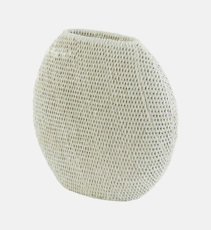 Light and Living Mashaba Round Decorative Vase, Beige, 30x12x28-cm, Packshot View