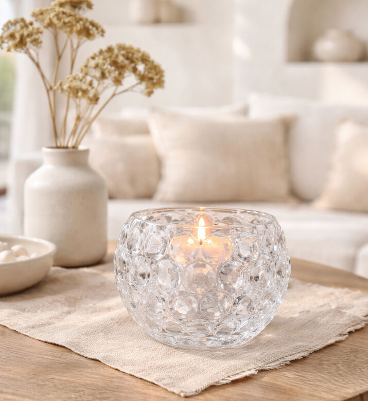 Baci Milano Minerva Crystal Vase 10.4x8 Cm, Packshot View