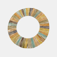 Straw Grass Embellished Mirror